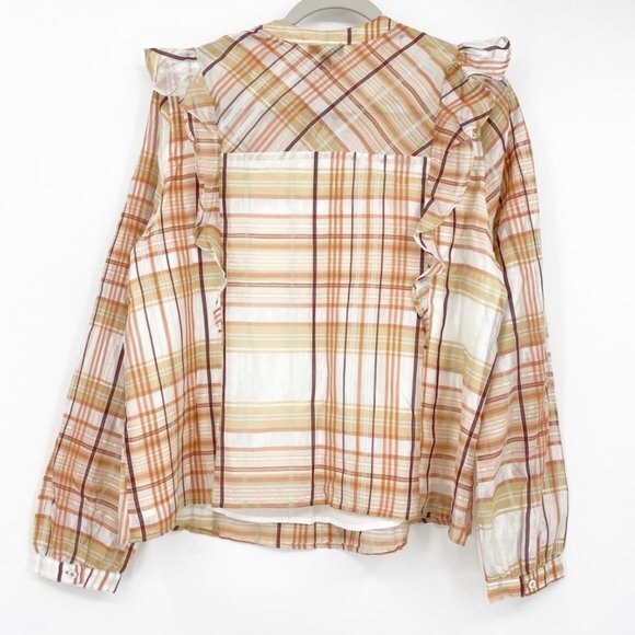 Anthropologie Current Air Polly Ruffled-Peasant L - Picture 11 of 13